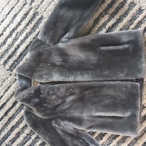 Overland grey sheepskin coat